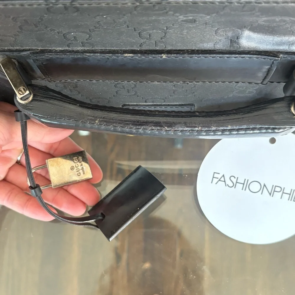 Gucci Black Monogram Men's Suitcase - AUTHENTIC